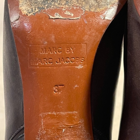 Black Leather Ankle Boots Marc Jacobs Y2k - Picture 5 of 7